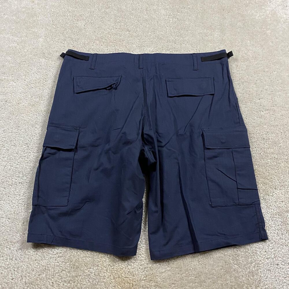 Y2K Rothco Cargo Shorts Mens L Blue BDU Cotton Army Workwear Baggy Wide Leg